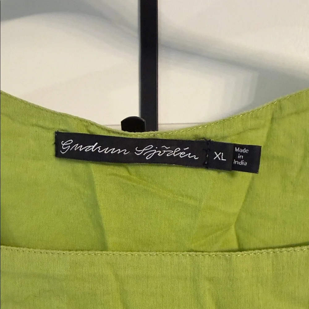 Gudrun Sjoden Lime Green Relaxed Midi Dress - Picture 2 of 3